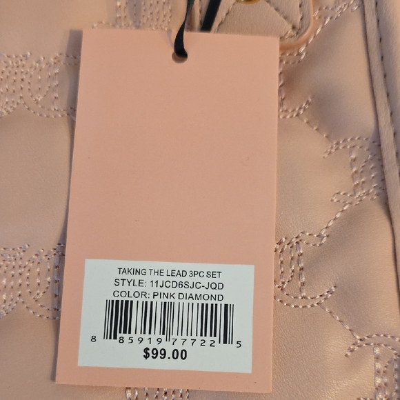 Juicy Couture Pink Diamond Quilted 3pc Set - Picture 2 of 6